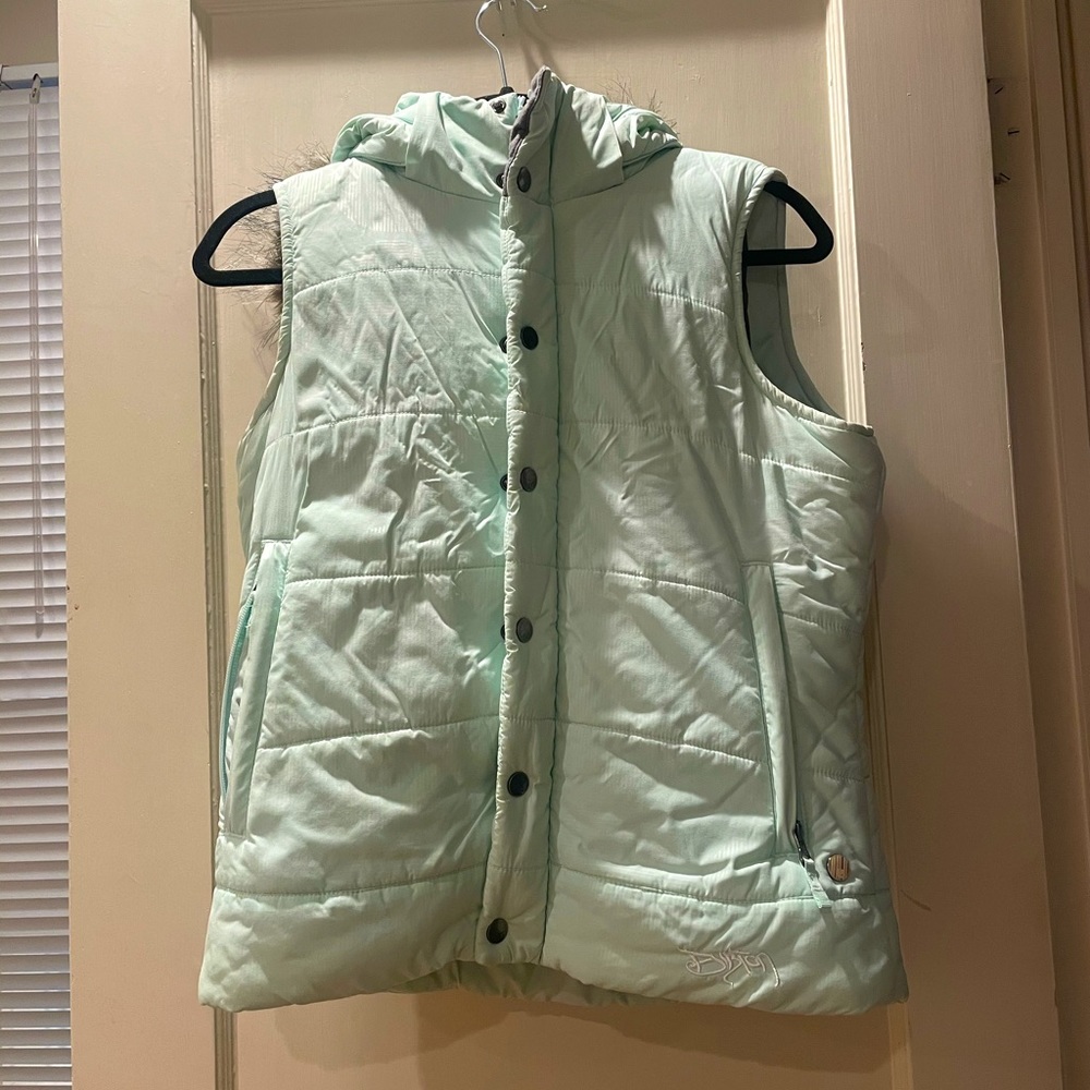 Mint puffer vest